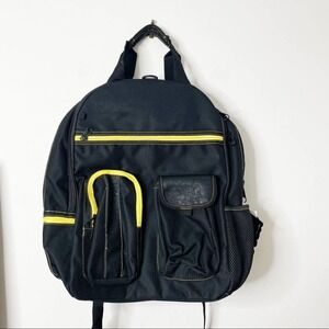 Spencer’s Tech Backpack with Power Bank Laptop Sleeve Black/Yellow
